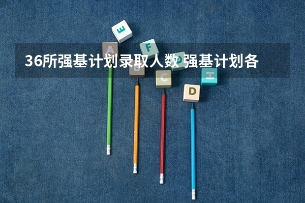 36所强基计划录取人数 强基计划各省录取人数