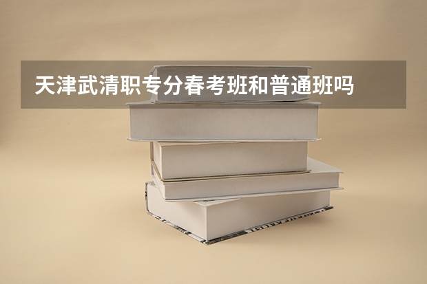 天津武清职专分春考班和普通班吗