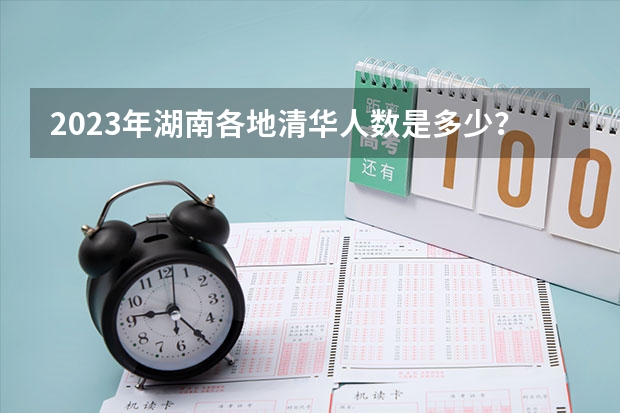 2023年湖南各地清华人数是多少？