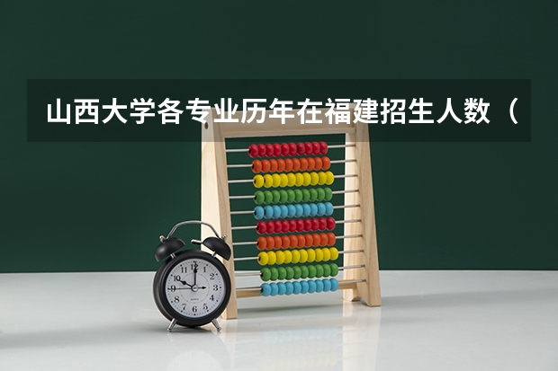 山西大学各专业历年在福建招生人数(学费介绍)
