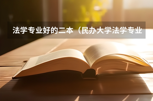 法学专业好的二本（民办大学法学专业排名）