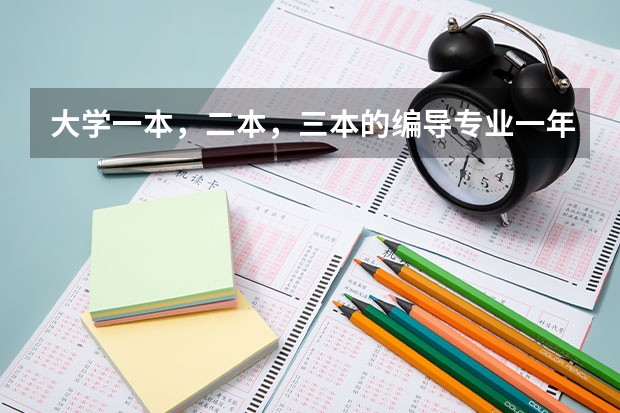 大学一本，二本，三本的编导专业一年的学费分别是多少