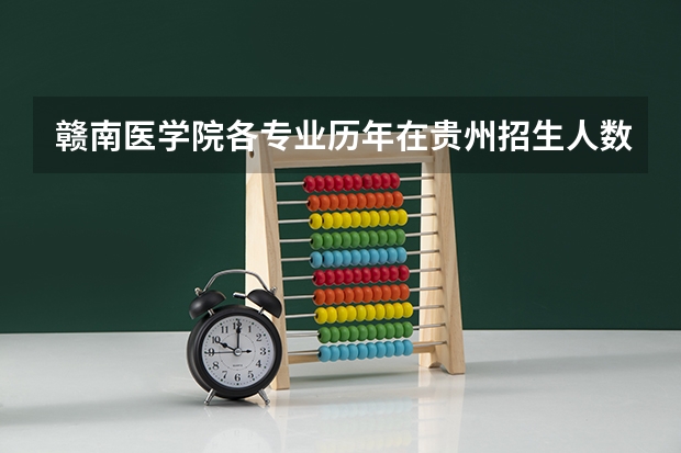 赣南医学院各专业历年在贵州招生人数(学费介绍)