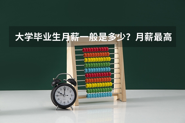 大学毕业生月薪一般是多少？月薪最高又是多少？