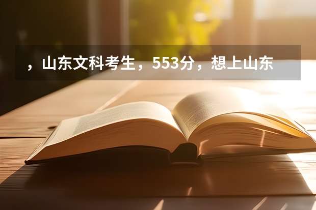 ,山东文科考生,553分,想上山东的三本学校,请问那些学校适合呢?