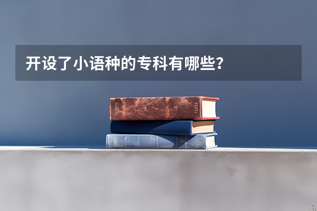 开设了小语种的专科有哪些？