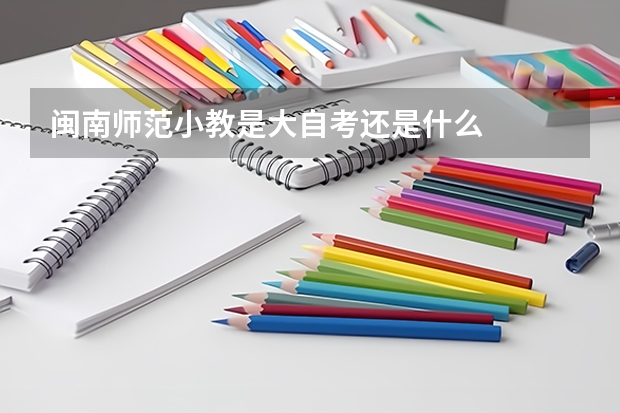 闽南师范小教是大自考还是什么