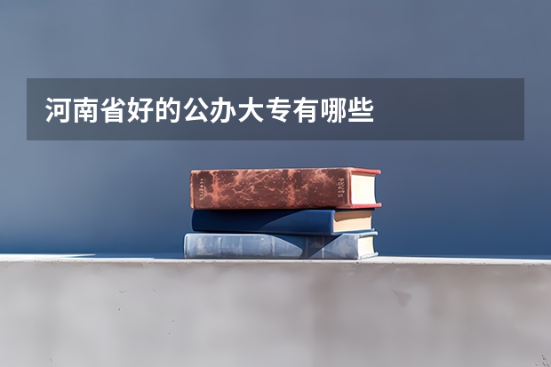 河南省好的公办大专有哪些