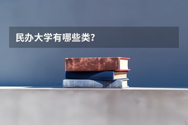 民办大学有哪些类?
