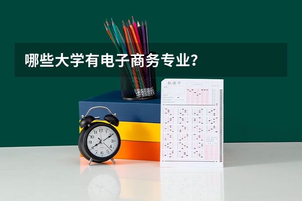哪些大学有电子商务专业？