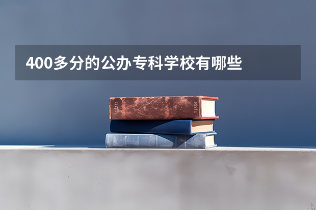 400多分的公办专科学校有哪些