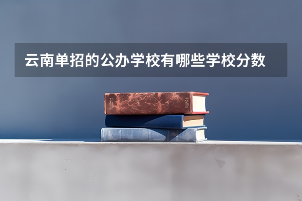 云南单招的公办学校有哪些学校分数