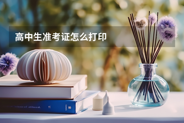 高中生准考证怎么打印