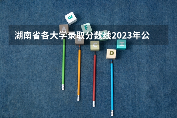 湖南省各大学录取分数线2023年公布（湖南省2023年高考分数线）