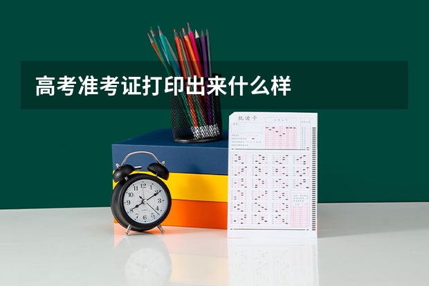 高考准考证打印出来什么样