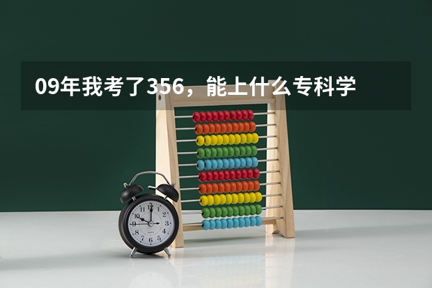 09年我考了356,能上什么专科学校呀?谢谢了。《我是文科生》
