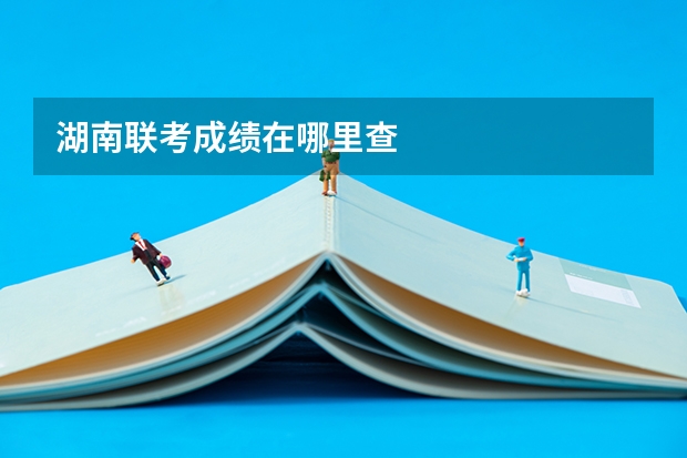湖南联考成绩在哪里查