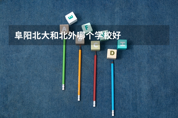 阜阳北大和北外哪个学校好