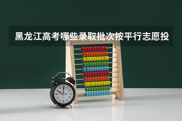 黑龙江高考哪些录取批次按平行志愿投档录取