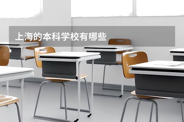 上海的本科学校有哪些