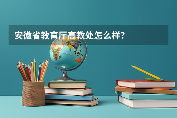 安徽省教育厅高教处怎么样？