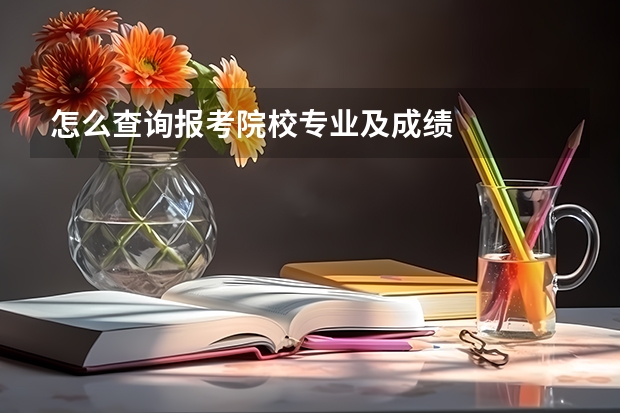 怎么查询报考院校专业及成绩