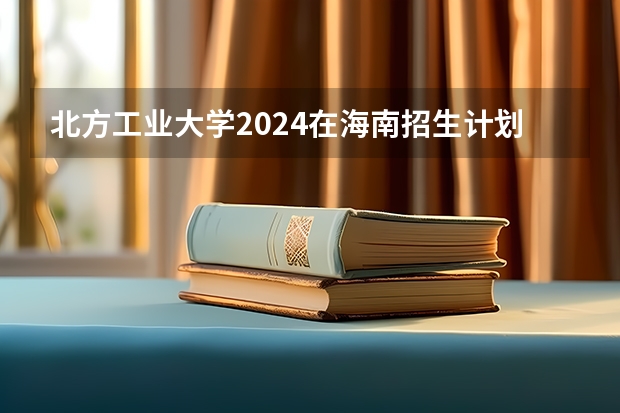 北方工业大学2024在海南招生计划 招多少人