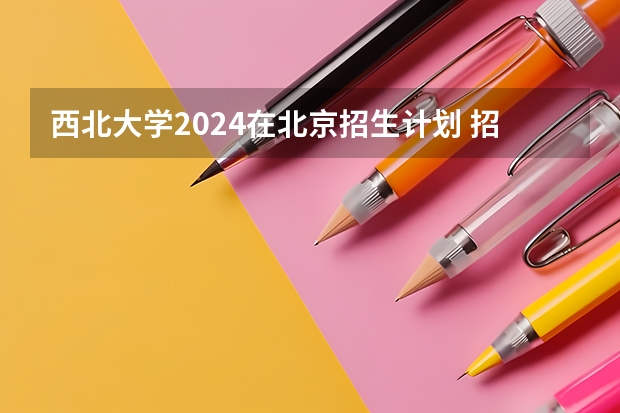 西北大学2024在北京招生计划 招多少人