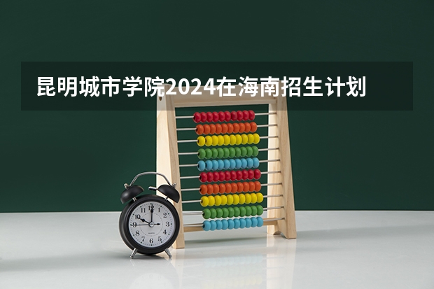 昆明城市学院2024在海南招生计划 招多少人