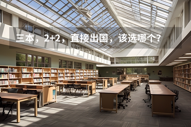 三本,2+2,直接出国,该选哪个?
