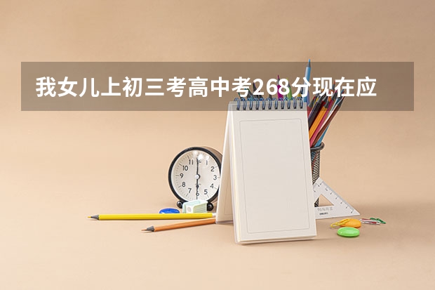 我女儿上初三考高中考268分现在应该怎么办呢学什么都前途？