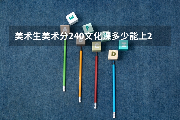 美术生美术分240文化课多少能上211?