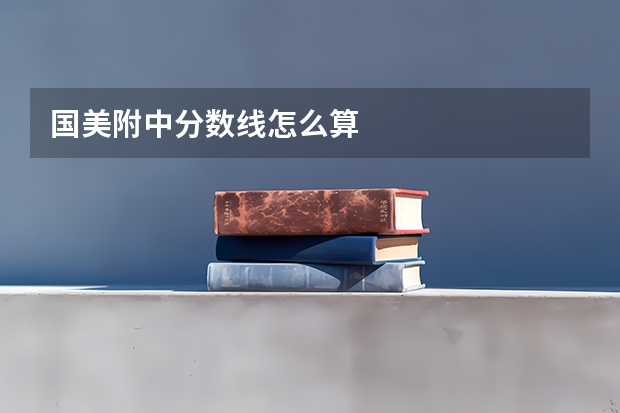 国美附中分数线怎么算