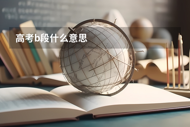 高考b段什么意思