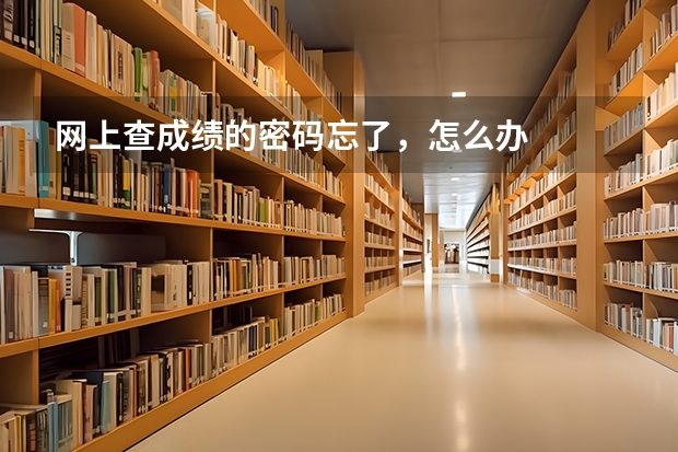 网上查成绩的密码忘了,怎么办