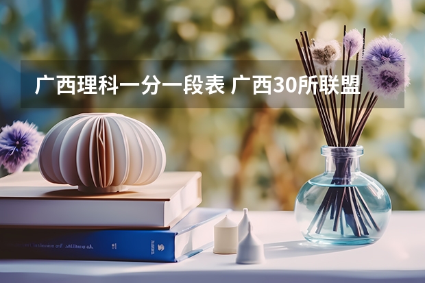 广西理科一分一段表 广西30所联盟学校分数线