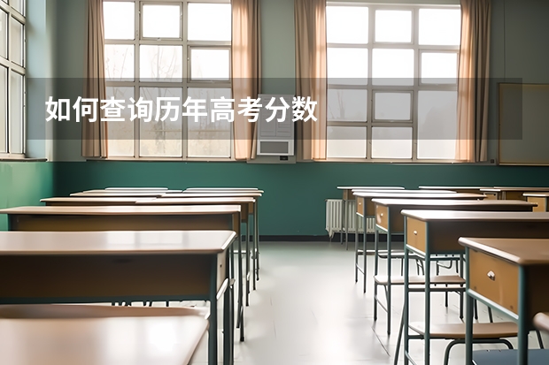 如何查询历年高考分数