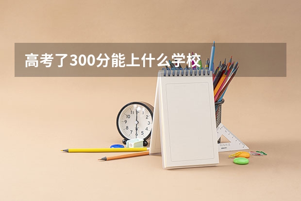 高考了300分能上什么学校