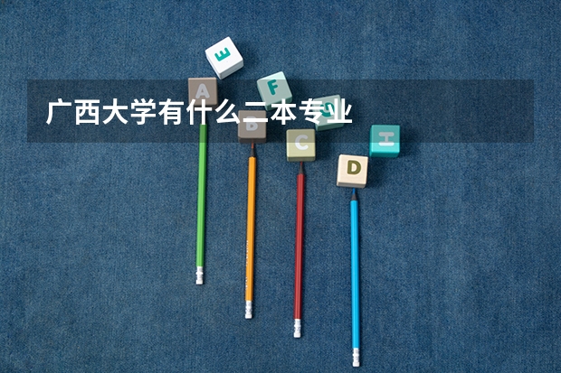 广西大学有什么二本专业