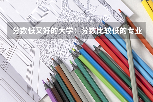 分数低又好的大学：分数比较低的专业（公办本科最低分的一些学院）