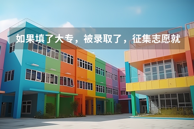 如果填了大专,被录取了,征集志愿就不能填了吗?如果没填大专,征集志愿也没录取,是不是没学上了?