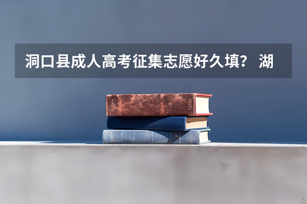 洞口县成人高考征集志愿好久填? 湖南省洞口县第一中学高考分数
