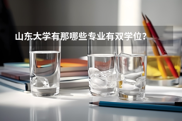 山东大学有那哪些专业有双学位?