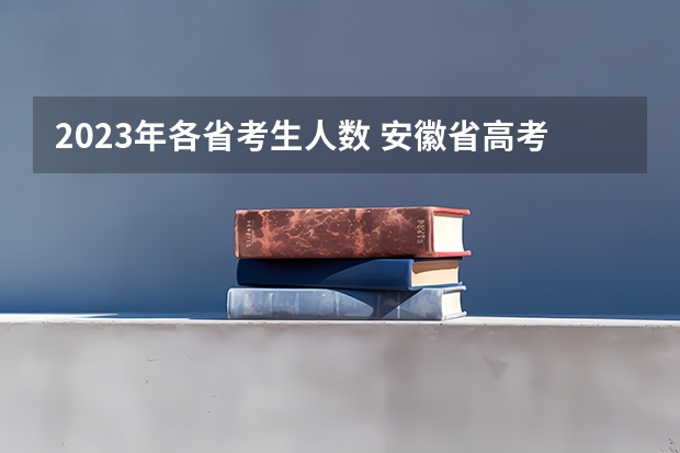 2023年各省考生人数 安徽省高考一本录取率