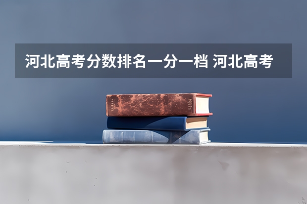 河北高考分数排名一分一档 河北高考排名及各段录取分数线