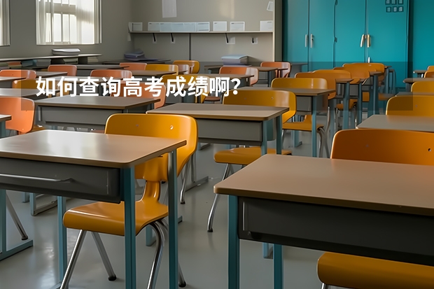 如何查询高考成绩啊?