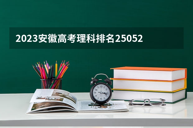 2023安徽高考理科排名250528的考生报什么大学 往年录取分数线一览