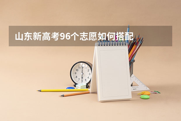 山东新高考96个志愿如何搭配