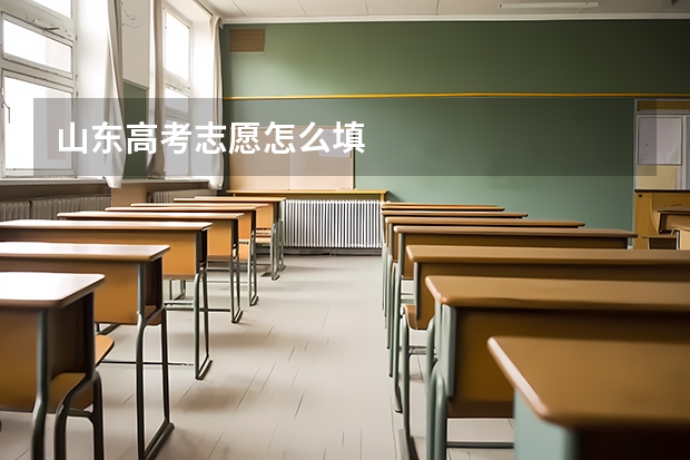 山东高考志愿怎么填