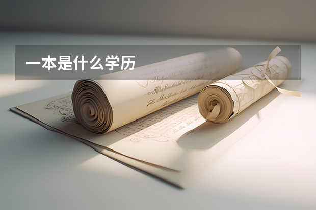 一本是什么学历